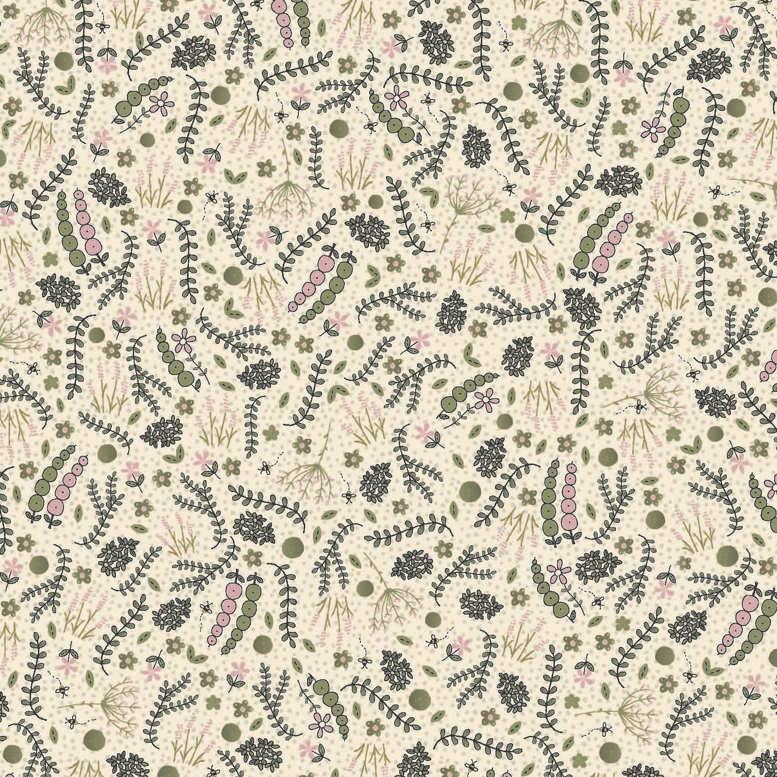 230 snowdrop beige Botanical