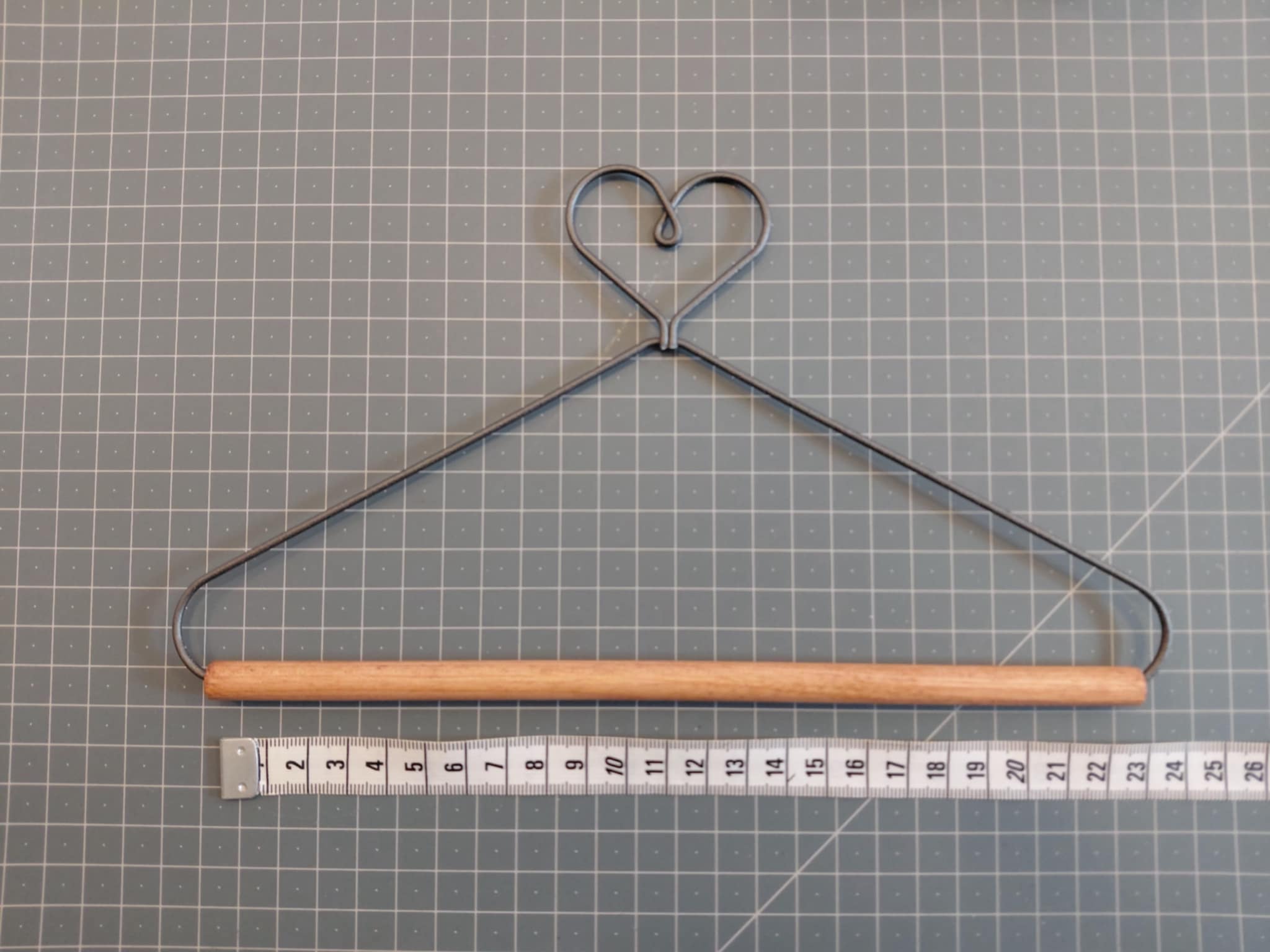 Hanger driehoek hart 23cm