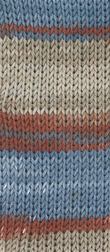 Bio Cotton Color kl 109 blauw/zand/roest