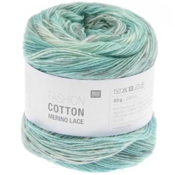 006 Aqua Cotton Merino Lace